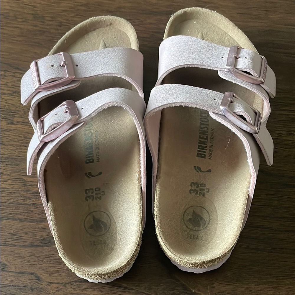 Birkenstock Kids Pink Two-Strap Sandals